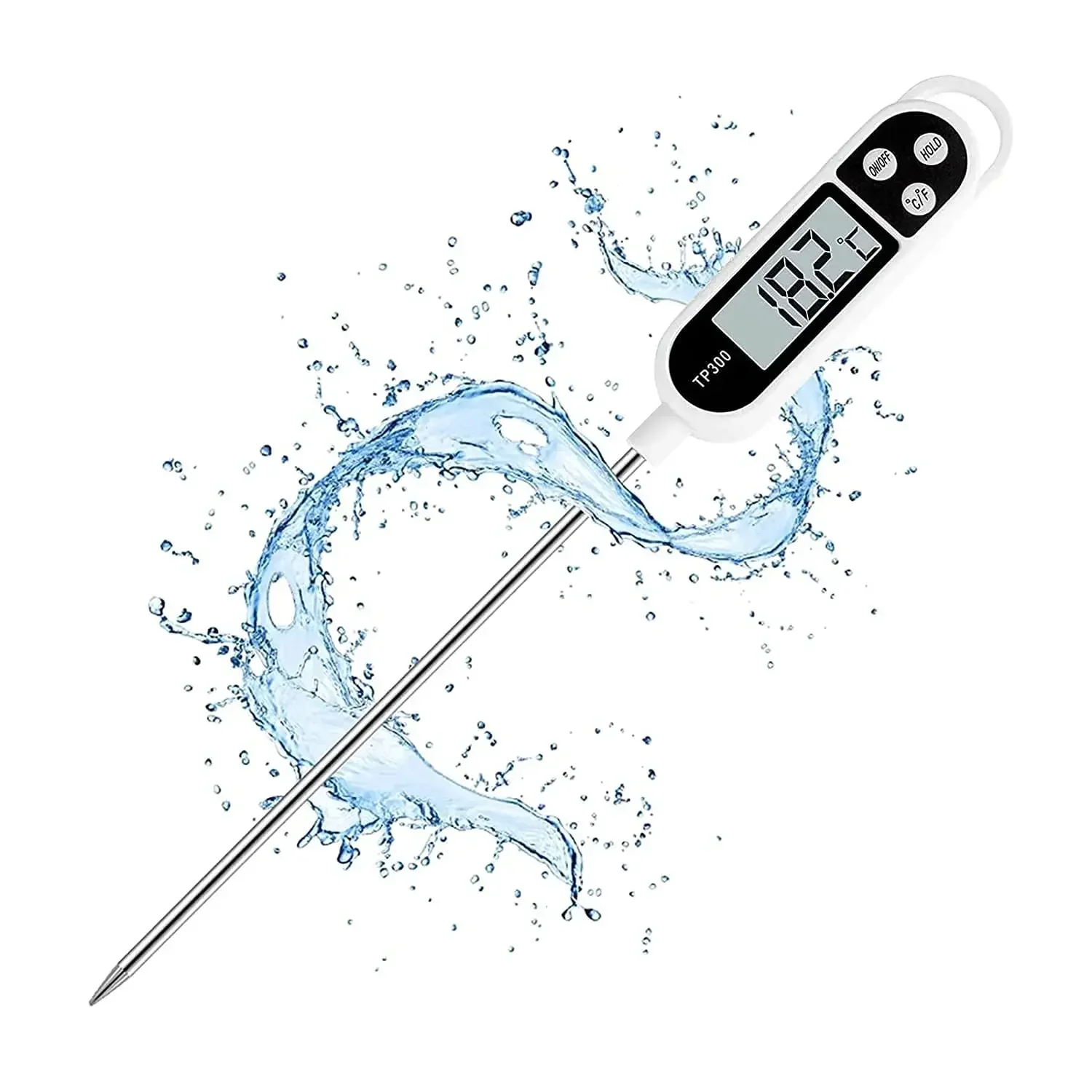 Home Cooking Reading - Roestvrijstalen voedselthermometer-pensonde, direct afleesbare digitale kookthermometer