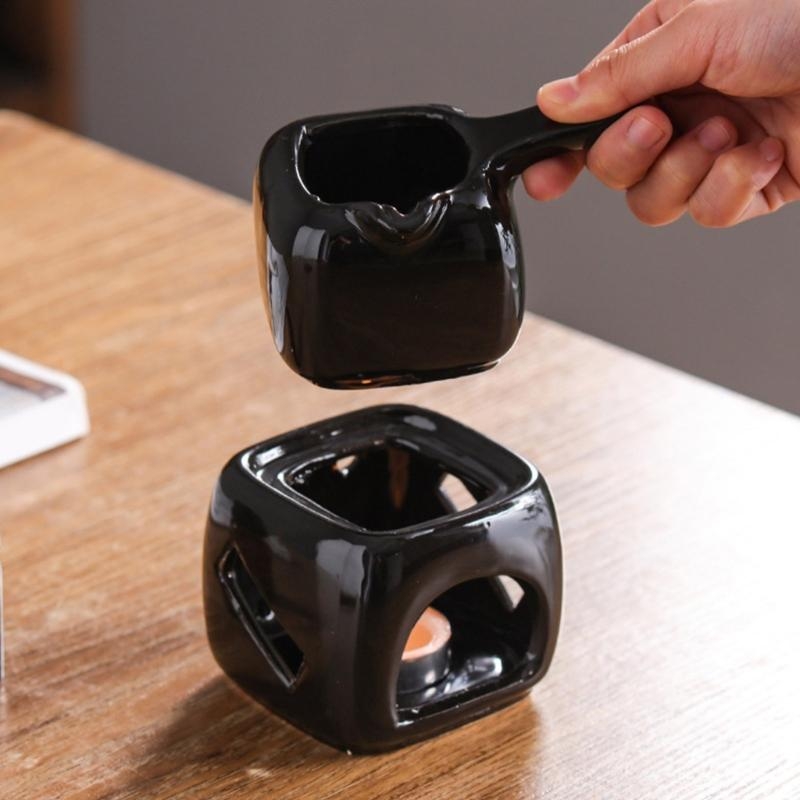 Fondue Pot Ceramic - Compacte Aromatherapies-oliebranders voor eenvoudig opwarmen chocolade