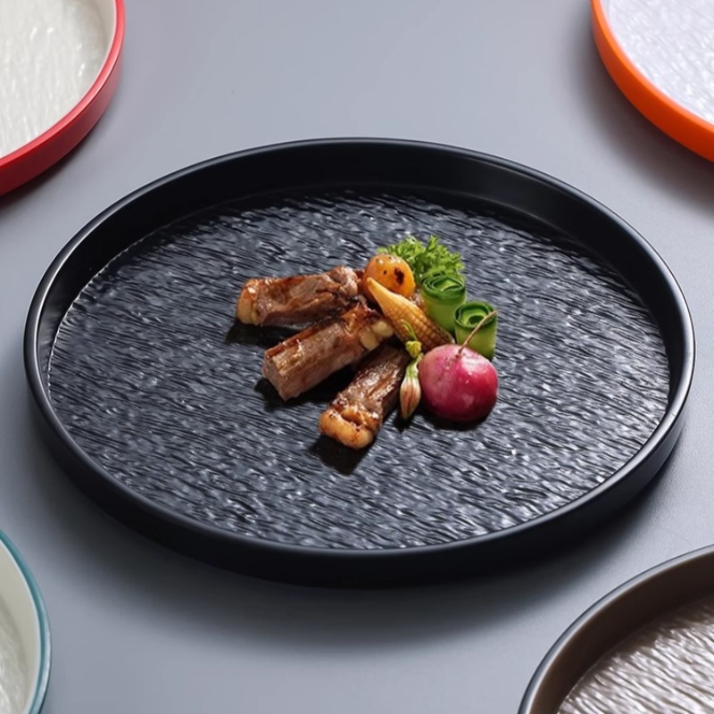 Home Cooking In Japanese - Moderne Ronde Steen Melamine Steak Pasta