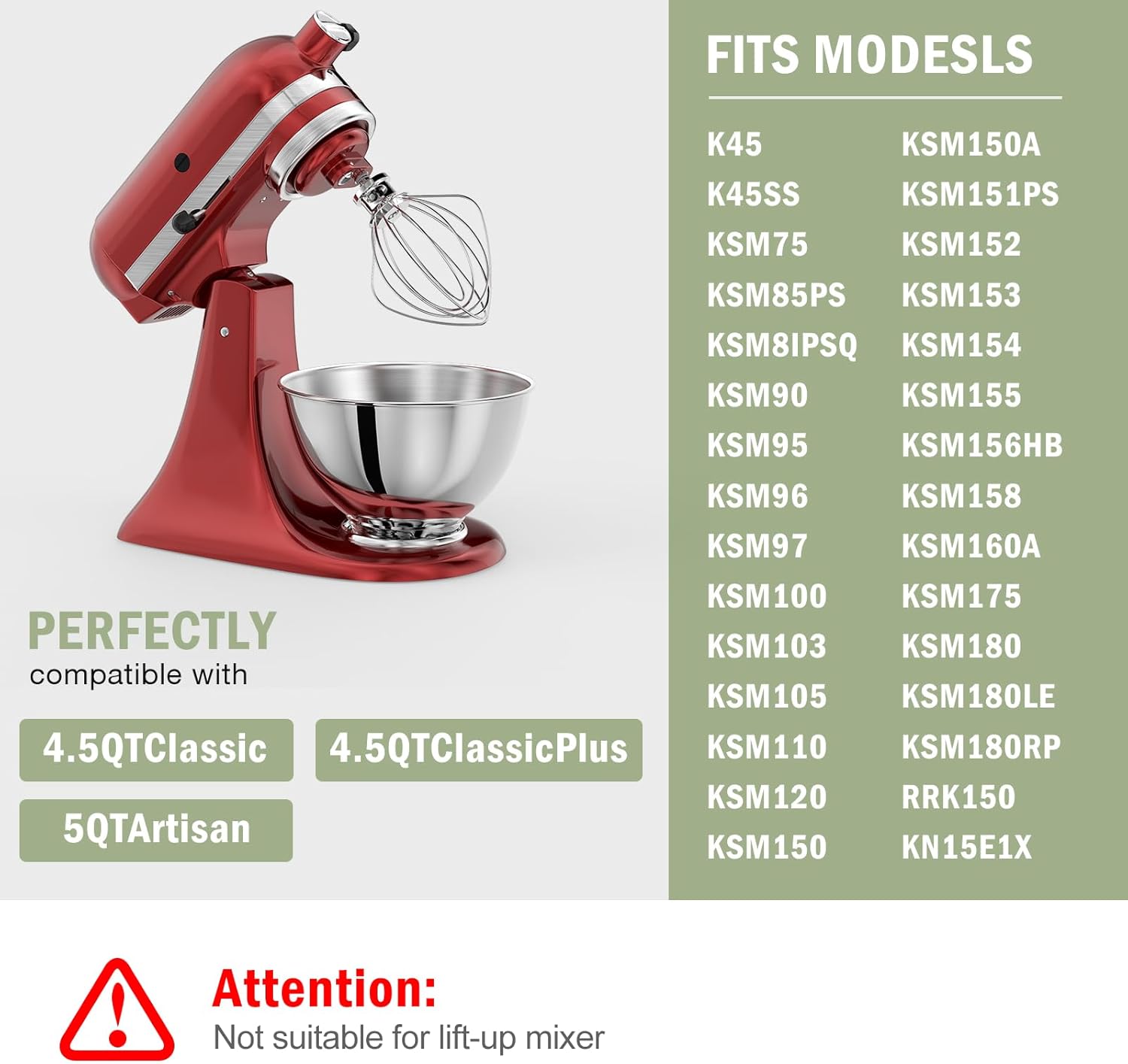 3-kwart roestvrijstalen kom vo - Kitchenaid Mixer Artisan 5Qt recensie en prijs