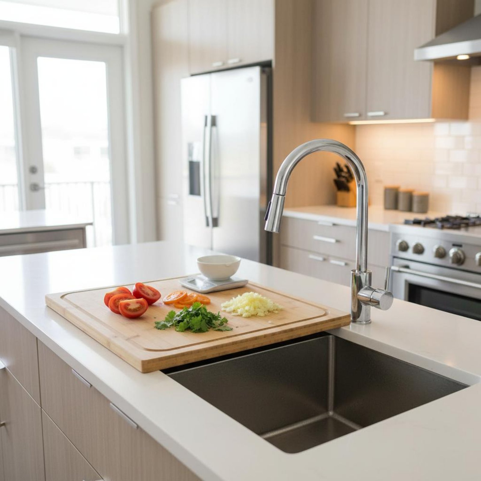 Snijplank boven de gootsteen,  - Home Cooking Usa recensie en prijs